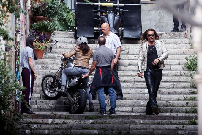 Jason Momoa On The Set Of ‘Fast 10’ In Rome