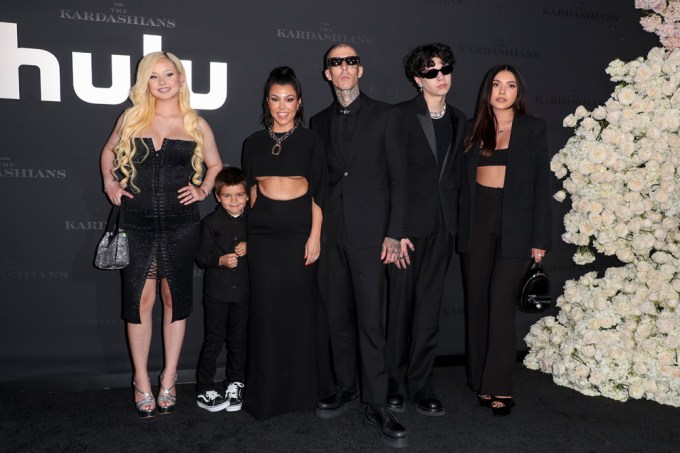 Kourtney Kardashian & Travis Barker With Their Kids