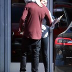 *EXCLUSIVE* Ariel Winter and Levi Meaden exchange hugs at a studio in North Hollywood despite recent breakup rumors!