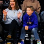 Jennifer Garner And Her Son Samuel Garner Affleck Attend A Basketball Game Between The Los Angeles Lakers And The Golden State Warriors