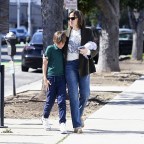 *EXCLUSIVE* Jennifer Garner takes her son Sam to an after-school activity