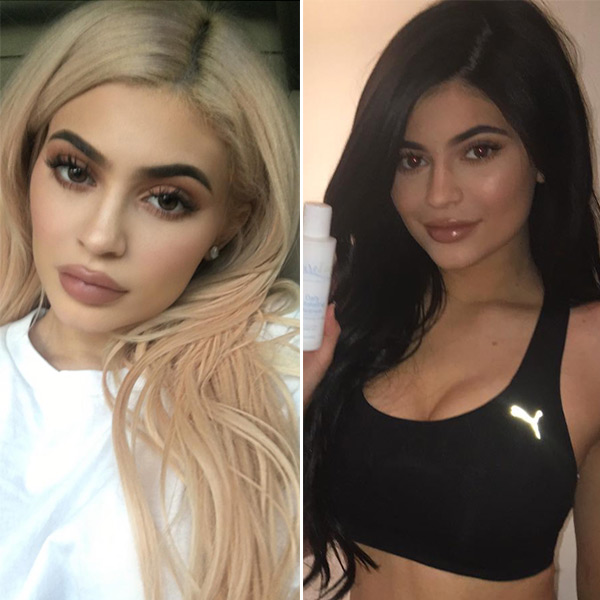 Kylie Jenner Dying Hair Back To Black Makeover After Platinum Blonde Hollywood Life