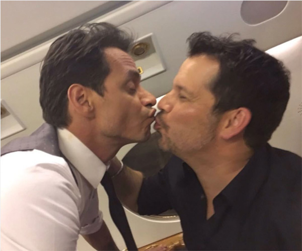 Marc Anthony Kisses Friends