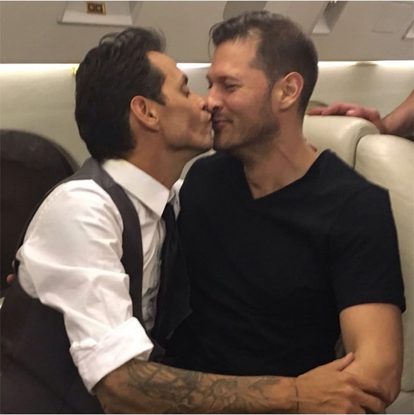 Marc Anthony Kisses Friends