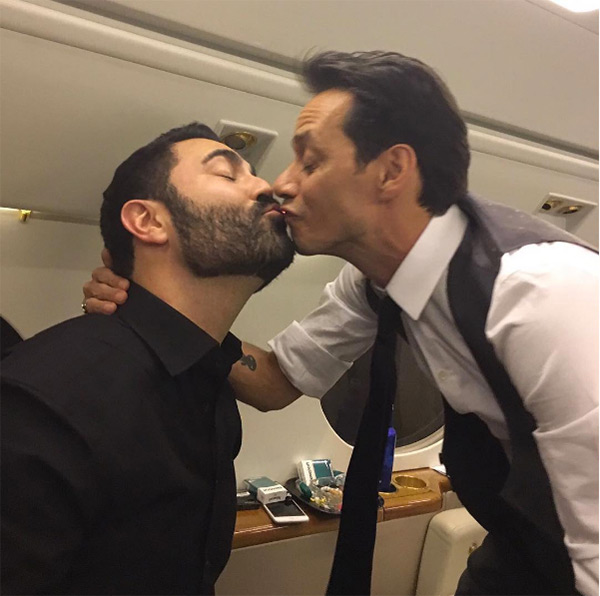 Marc Anthony Kisses Friends