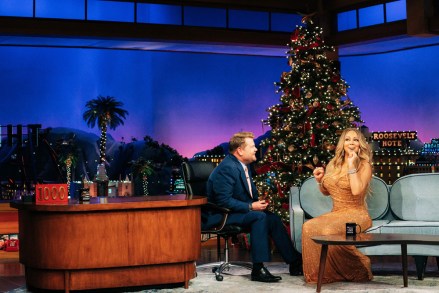 Mariah Carey, Tom Cruise, and BTS join James Corden in celebrating the 1000th episode of The Late Late Show with James Corden airing Wednesday, December 8, 2021. Photo: Terence Patrick ©2021 CBS Broadcasting, Inc. All Rights Reserved