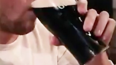 Niall Horan Chugs Beer