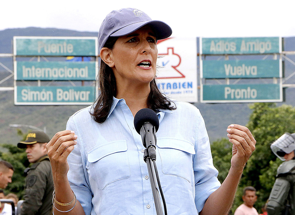 US Ambassador to the UN Nikki Haley visits Cucuta, Colombia - 08 Aug 2018