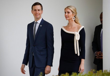 Jared Kushner, Ivanka Trump. White House senior adviser Jared Kushner, and his wife Ivanka Trump, the daughter of President Donald Trump, walk back to the White House after attending the State Arrival Ceremony on the South Lawn of the White House in Washington
Trump US France, Washington, USA - 24 Apr 2018