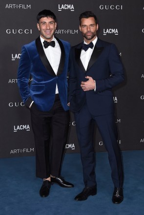 Ricky Martin, Jwan Yosef. Ricky Martin and Jwan Yosef arrive at the 2019 LACMA Art and Film Gala at Los Angeles County Museum of Art, in Los Angeles
2019 LACMA Art and Film Gala, Los Angeles, USA - 02 Nov 2019