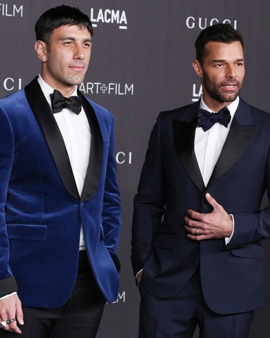 Jwan Yosef and Ricky Martin LACMA Art and Film Gala, Arrivals, Los Angeles, USA - 02 Nov 2019