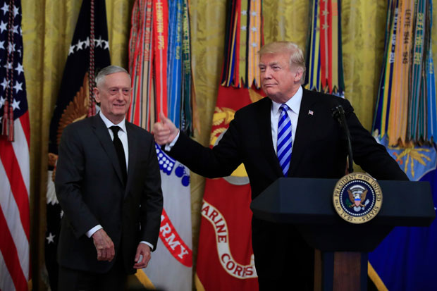 James Mattis and Donald Trump