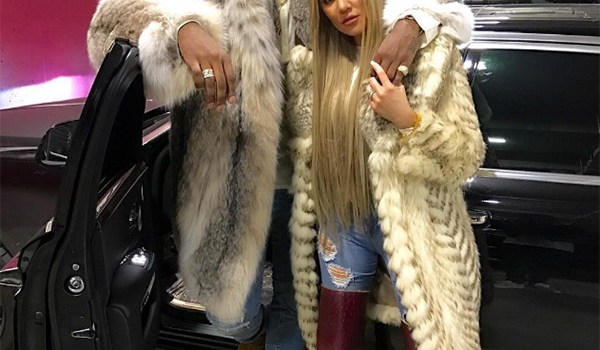 Khloe Kardashian Tristan Thompson Matching Fur Coats