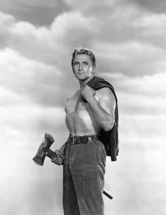 No Merchandising. Editorial Use Only. No Book Cover UsageMandatory Credit: Photo by Glasshouse Images/Shutterstock (4597579a)Kirk Douglas on-set of the Film, 'The Big Trees', 1952VARIOUS