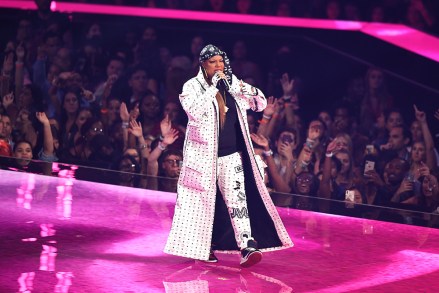 Queen Latifah MTV Video Music Awards, Show, Prudential Center, New Jersey, USA - August 26, 2019 Wearing Misa Hylton x MCM, Custom