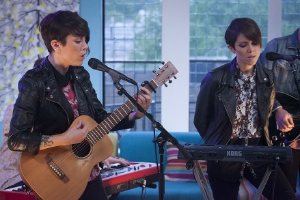 Editorial use onlyMandatory Credit: Photo by Steve Meddle/Shutterstock (2494120bu)Tegan and Sara Quin'Sunday Brunch' TV Programme, London, Britain - 09 Jun 2013