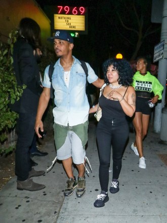 T.I. and Tameka 'Tiny' Cottle are seen in Los Angeles, California. NON-EXCLUSIVE July 14, 2019. 14 Jul 2019 Pictured: TI,Tameka Cottle. Photo credit: gotpap/Bauergriffin.com / MEGA TheMegaAgency.com +1 888 505 6342 (Mega Agency TagID: MEGA465833_001.jpg) [Photo via Mega Agency]