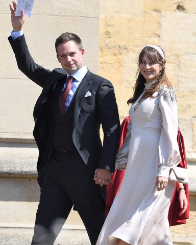 Patrick J Adams and Troian Bellisario
The wedding of Prince Harry and Meghan Markle, Pre-Ceremony, Windsor, Berkshire, UK - 19 May 2018