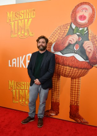 Zach Galifianakis
'Missing Link' film premiere, Arrivals, New York, USA - 07 Apr 2019