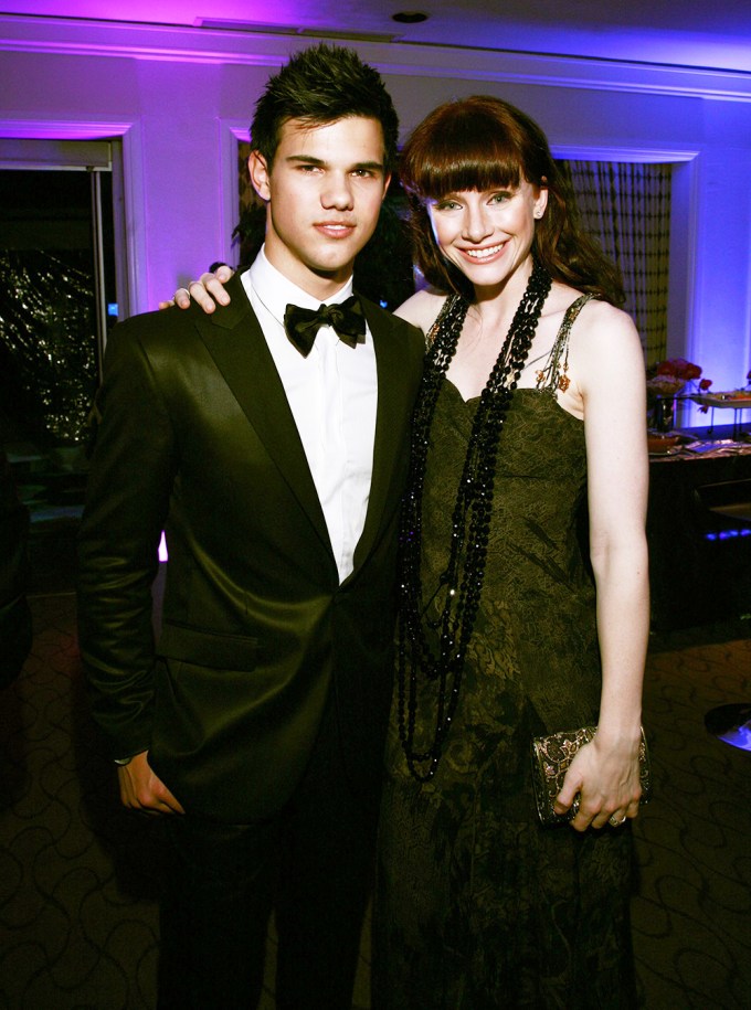 Bryce Cuddles Up To Taylor Lautner At Golden Globes After-Party