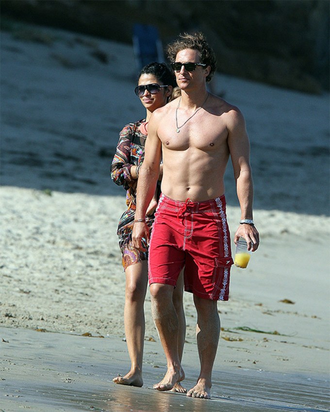 Matthew McConaughey and Camila Alves in Malibu, CA