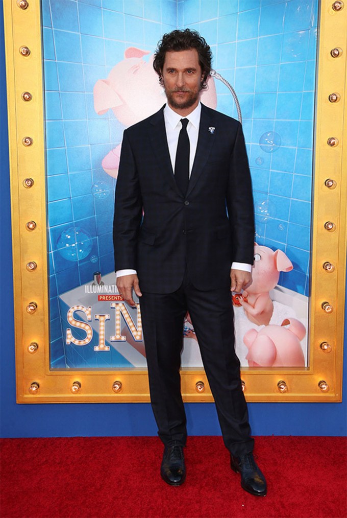 Matthew McConaughey at the ‘Sing’ premiere