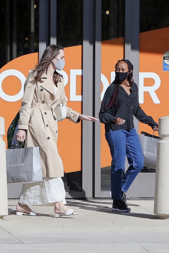 Angelina Jolie goes shopping with her daughter, Zahara
