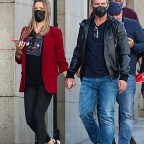 *EXCLUSIVE* Antonio Banderas and girlfriend Nicole Kimpel stroll hand-in-hand while in Madrid