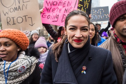 Alexandria Ocasio-Cortez attends The Women's March in New York City on January 19, 2019.
Women's March, New York, USA - 19 Jan 2019