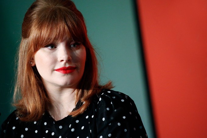 Bryce Dallas Howard Listens At A Press Conference For ‘Rocketman’