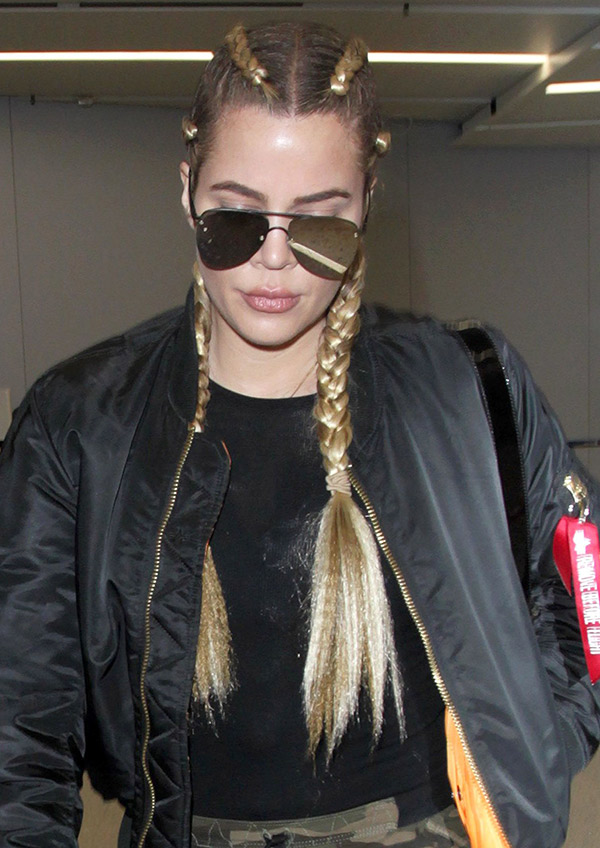 Khloe Kardashian Frayed Braids — How To Copy Her Go-To Look – Hollywood ...