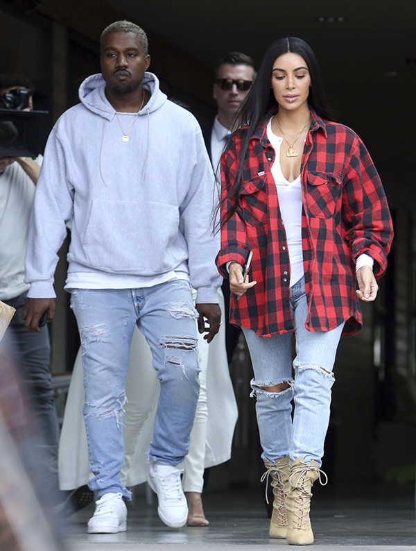 kim k ripped jeans