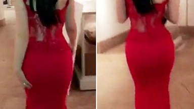kylie jenner red gown