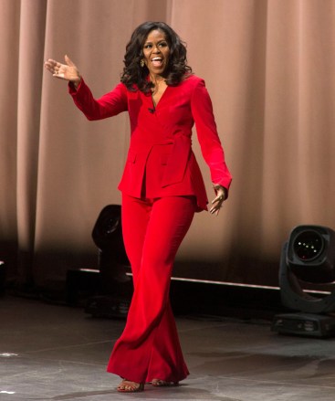 Former first lady Michelle Obama arrives at the "Becoming: An Intimate Conversation with Michelle Obama " event at the Wells Fargo Center, in Philadelphia
Becoming: An Intimate Conversation with Michelle Obama - , Philadelphia, USA - 29 Nov 2018