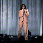 Michelle Obama visits the Royal Arena in connection with her book tour for her biography 'Becoming' in Copenhagen, Denmark, 09 April 2019. In her book, she tells about life as America's first African American first lady. Michelle Obama visits Copenhagen, Denmark - 09 Apr 2019