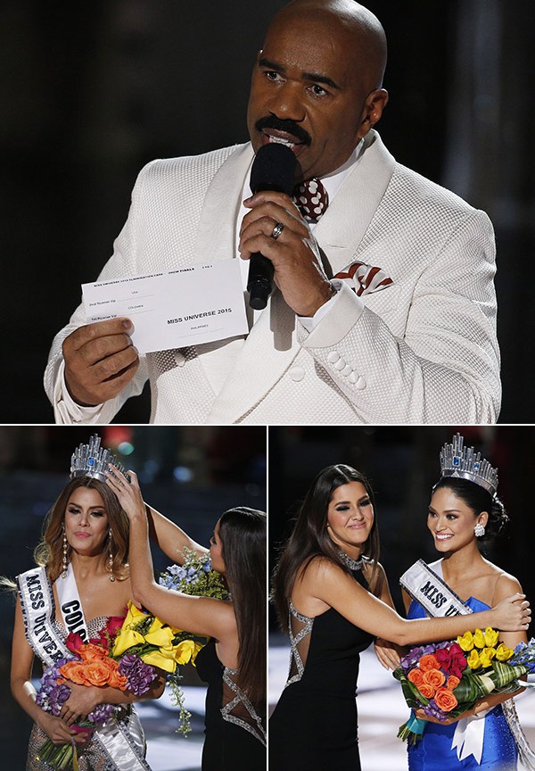 Pics Steve Harveys 2015 Miss Universe Mistake Full Timeline Of The Aftermath Hollywood Life