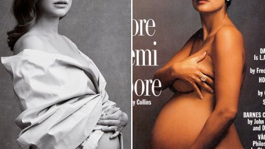 Natalie Portman Bare Baby Bump