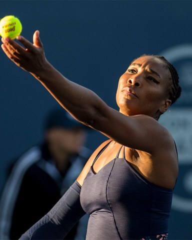 Venus Williams (USA) in action where she was defeated by Bethanie Mattek-Sands (USA) 6-7, 6-3, 6-1 in the first round of the Mubadala Silicon Valley Classic at San Jose State in San Jose, California. Â©Mal Taam/TennisClix/CSM Tennis Mubadala Silicon Valley Classic  2019, San Jose, USA - 30 Jul 2019