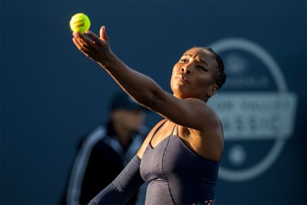 Venus Williams (USA) in action where she was defeated by Bethanie Mattek-Sands (USA) 6-7, 6-3, 6-1 in the first round of the Mubadala Silicon Valley Classic at San Jose State in San Jose, California. Â©Mal Taam/TennisClix/CSM
Tennis Mubadala Silicon Valley Classic  2019, San Jose, USA - 30 Jul 2019