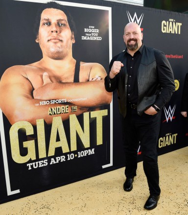 Professional wrestler Big Show poses at the premiere of the HBO documentary film "Andre the Giant," at the ArcLight Hollywood on Thursday, March 29, 2018, in Los Angeles. The film explores the life of World Wrestling Entertainment legend Andre Rene Roussimoff. (Photo by Chris Pizzello/Invision/AP)