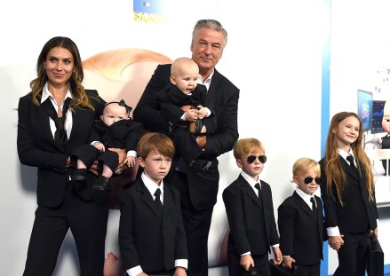 Alec Baldwin, Hilaria Baldwin and their children
'The Boss Baby: Family Business' film premiere, Arrivals, New York, USA - 22 Jun 2021