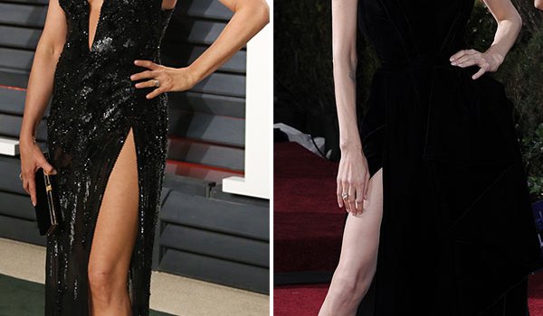 Angelina Jolie Jennifer Aniston Slit