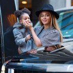 Beyonce with daughter Blue Ivy Carter arrive at the premiere of 'Annie' in NYC