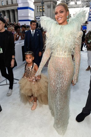 Beyonce, right, and Blue Ivy arrive at the MTV Video Music Awards at Madison Square Garden, in New York
2016 MTV Video Music Awards - Red Carpet, New York, USA