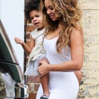 INF - Beyonce, Jay-Z and Blue Ivy dressed all in white leave for Solange Knowles wedding