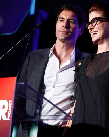 Eric McCormack and Debra Messing reunite as "Will & Grace" on stage at Trevor Live in support of teen suicide prevention on in New York Trevor Live, New York, USA - 24 Jun 2012