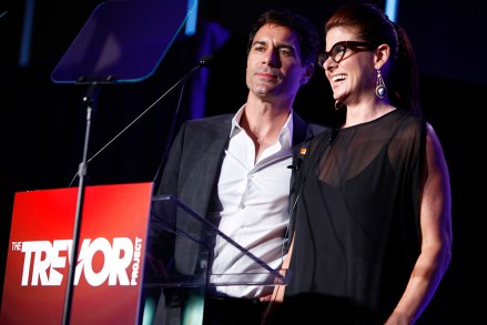 Eric McCormack and Debra Messing reunite as "Will & Grace" on stage at Trevor Live in support of teen suicide prevention on in New York
Trevor Live, New York, USA - 24 Jun 2012