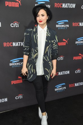 Demi Lovato arrives at the Roc Nation Pre-Grammy Brunch at RocNation Offices in Beverly Hills, Calif. Lovato is sharing her personal story and encouraging others to do the same through Be Vocal: Speak Up For Mental Health, an initiative launched, by a pharmaceutical company, the National Alliance on Mental Illness and other mental-health advocacy groups. Its aim is to improve treatment options at all levels and erase the stigma around mental illnesses
People-Demi Lovato, Beverly Hills, USA