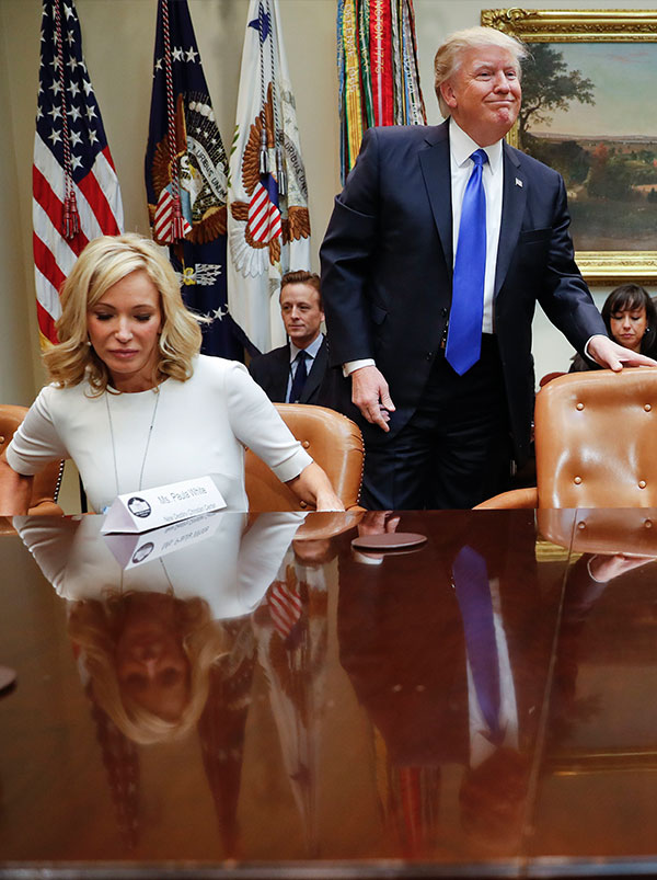 Donald Trump Checking Out Paula White During White House