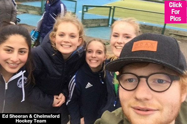 Ed Sheeran At Cherry Seaborn's Hockey Match